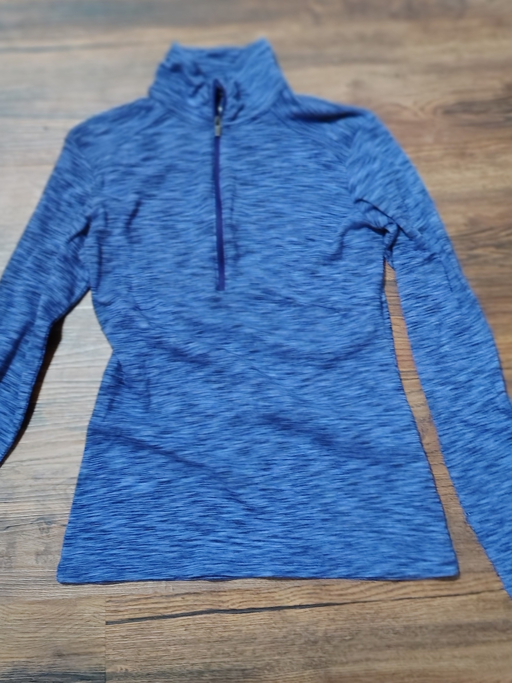 Columbia Womens Blue 1/4 Zip Mock Neck Stretch Pullover Activewear Top Sz M